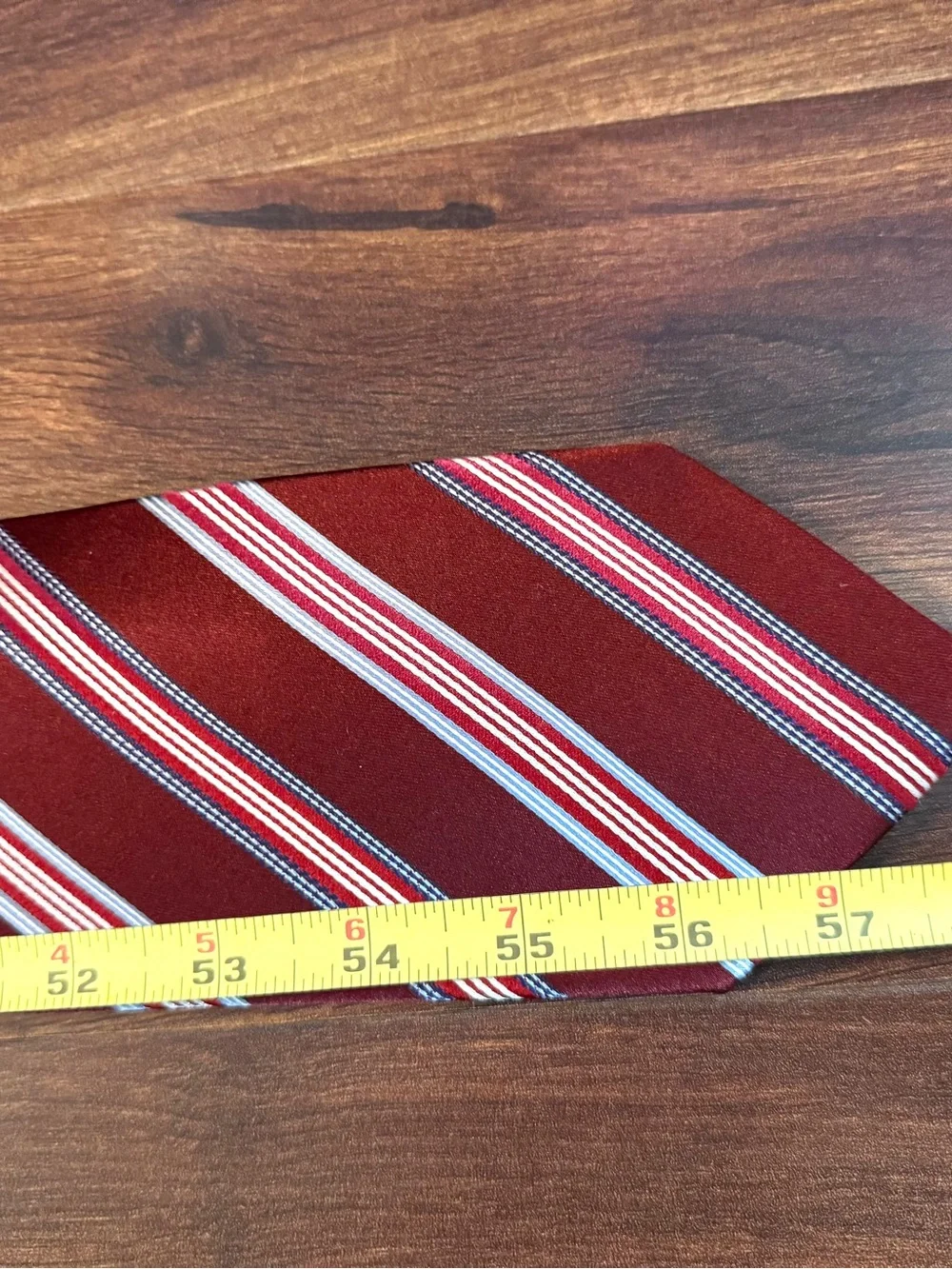 ERMENEGILDO ZEGNA Burgundy Striped Silk Repp Tie - Classic Formal Accessory
